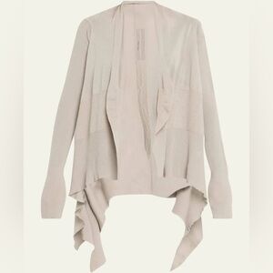 Rick Owens Fogachine SS22 Shawl Wrap Asymmetric Wool Cardigan FLAWED PLEASE READ